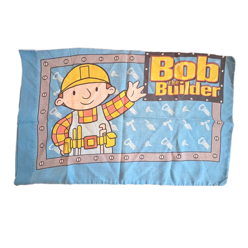Vintage Kids Y2K 2001 Bob The Builder Standard Size Pillowcase
